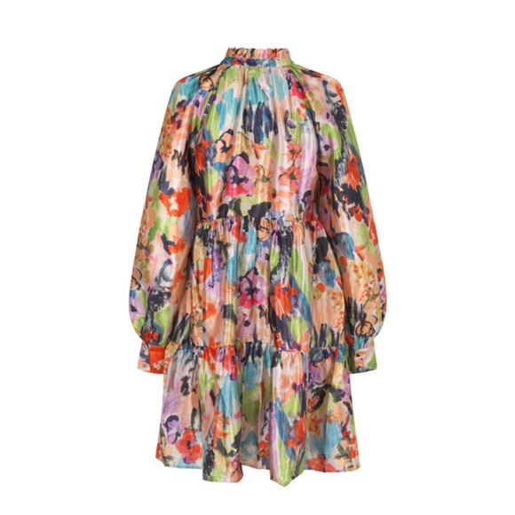 Stine Goya Jasmine Tiered Printed Lamé Mini Dress - Picture 11 of 11
